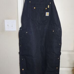 Men's CARHARTT Work Overalls Coveralls Insulated Black 42 x 32 NWT